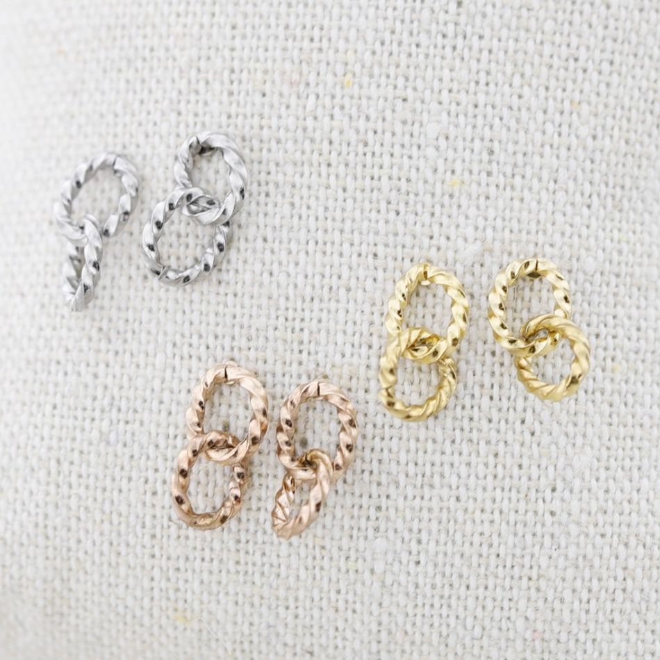PENDIENTES ACERO DOBRE ARO MINI