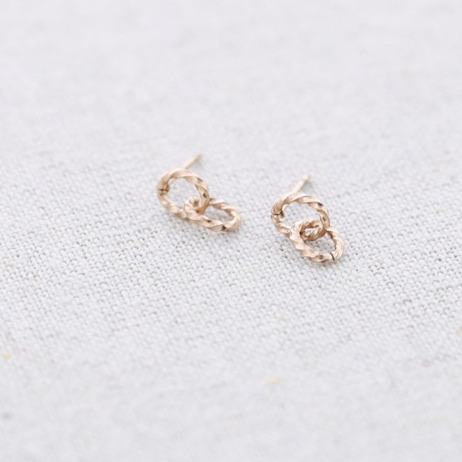MINI DOUBLE HOOP STEEL EARRINGS
