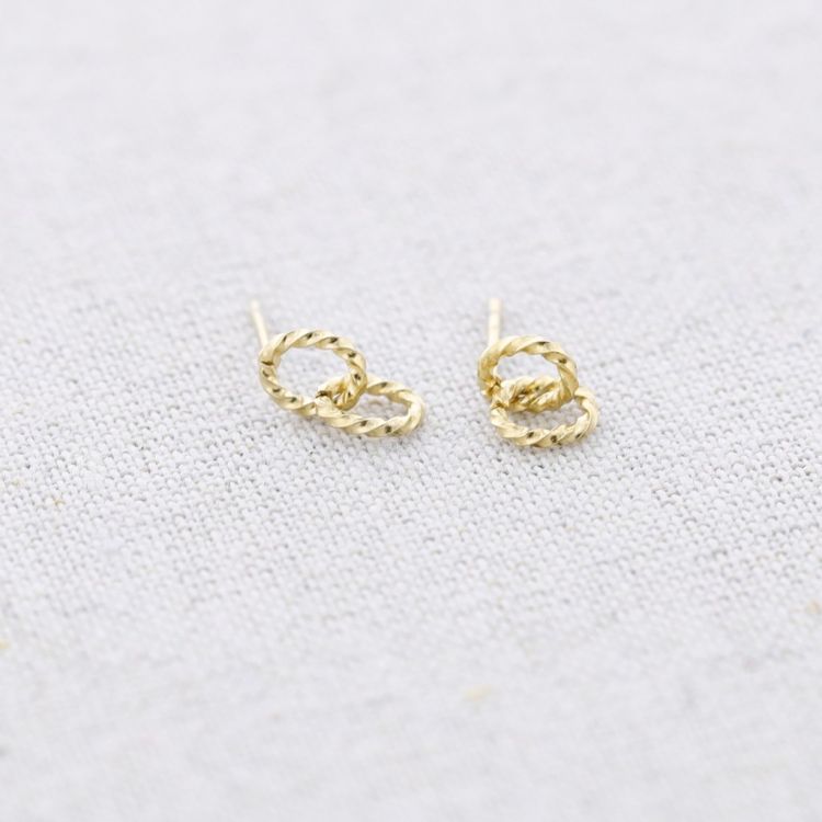 MINI DOUBLE HOOP STEEL EARRINGS