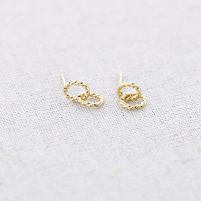 PENDIENTES ACERO DOBRE ARO MINI