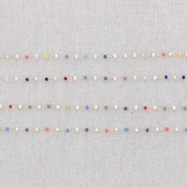 GARGANTILLA ACERO CRISTAL PERLA MULTICOLOR
