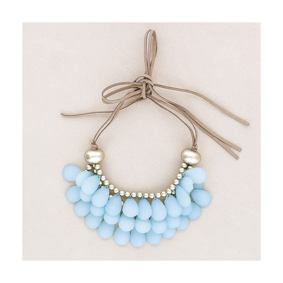 TRIPLE RESIN BEADS SHORT NECKLACE