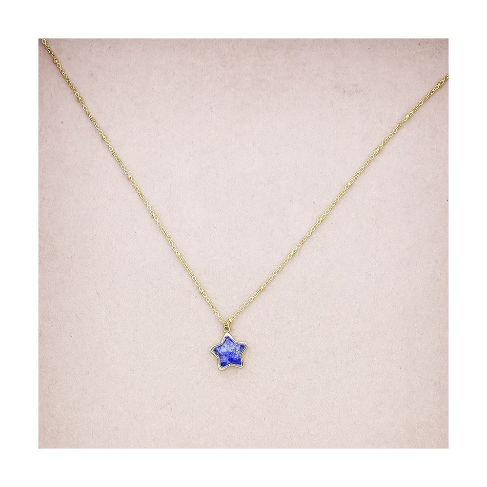 GARGANTILLA ACERO ESTRELLA PIEDRA