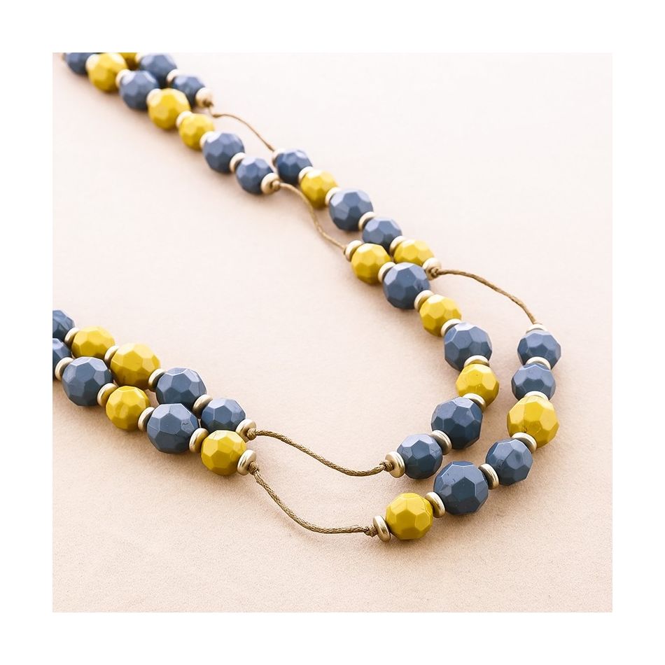 COLLAR LARGO CUENTAS RESINA