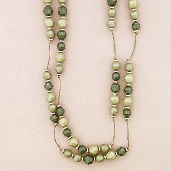 COLLAR LARGO CUENTAS RESINA