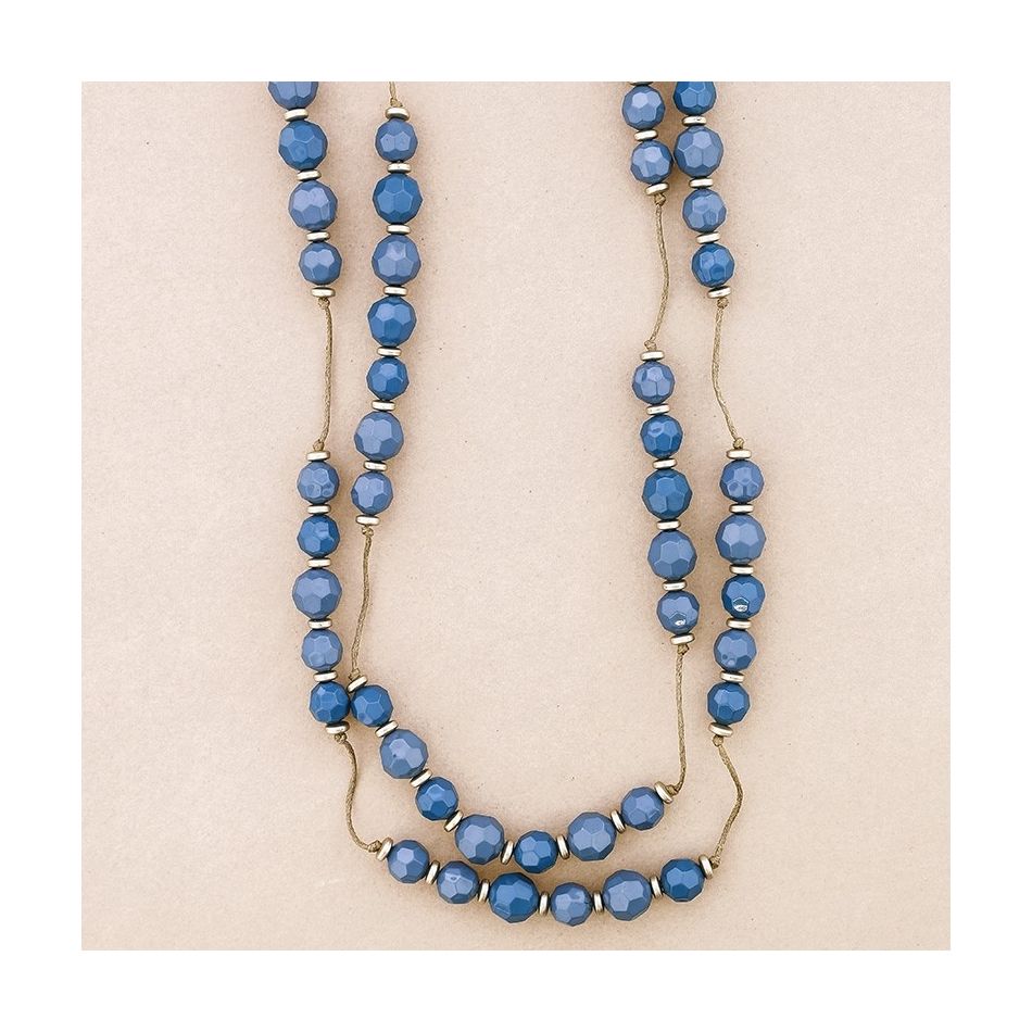 COLLAR LARGO CUENTAS RESINA