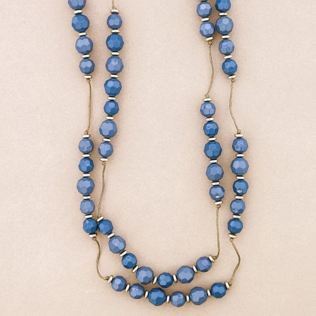 COLLAR LARGO CUENTAS RESINA