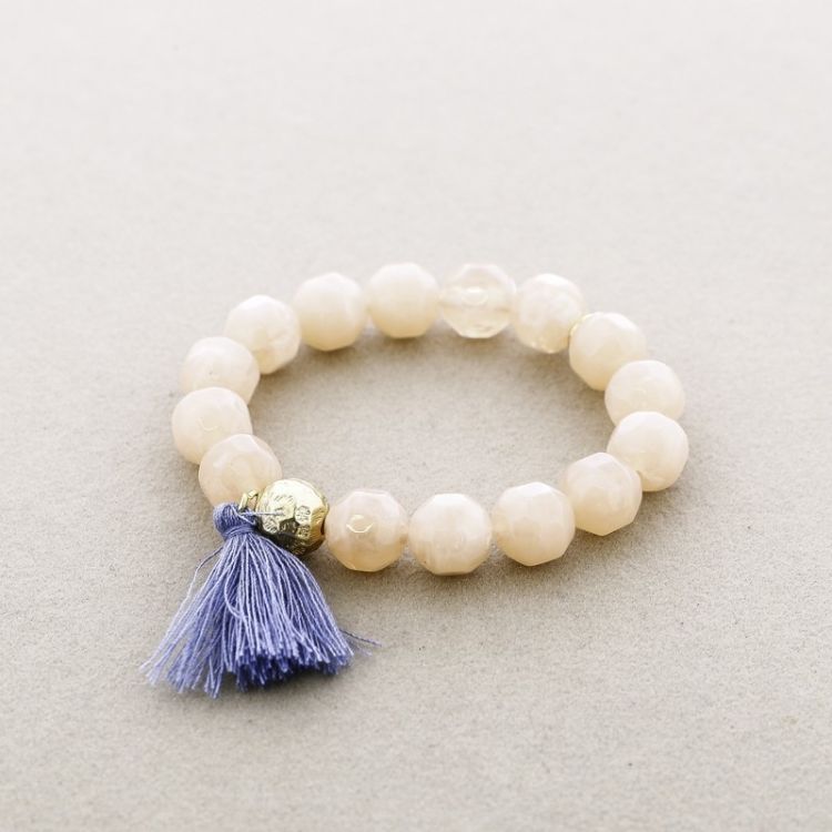 PULSERA ELÁSTICA CUENTAS RESINA FLECO