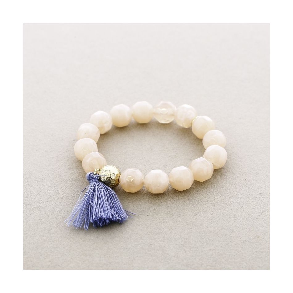 PULSERA ELÁSTICA CUENTAS RESINA FLECO