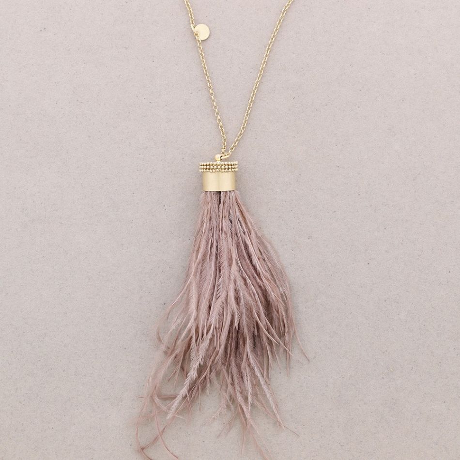 COLLAR LARGO COLGANTE PLUMAS