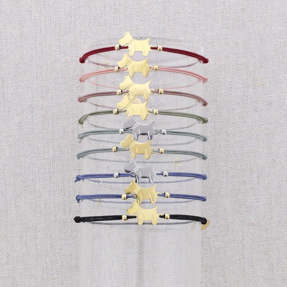 PULSERA ACERO GOMA PERRITO