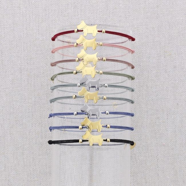 PULSERA ACERO GOMA PERRITO