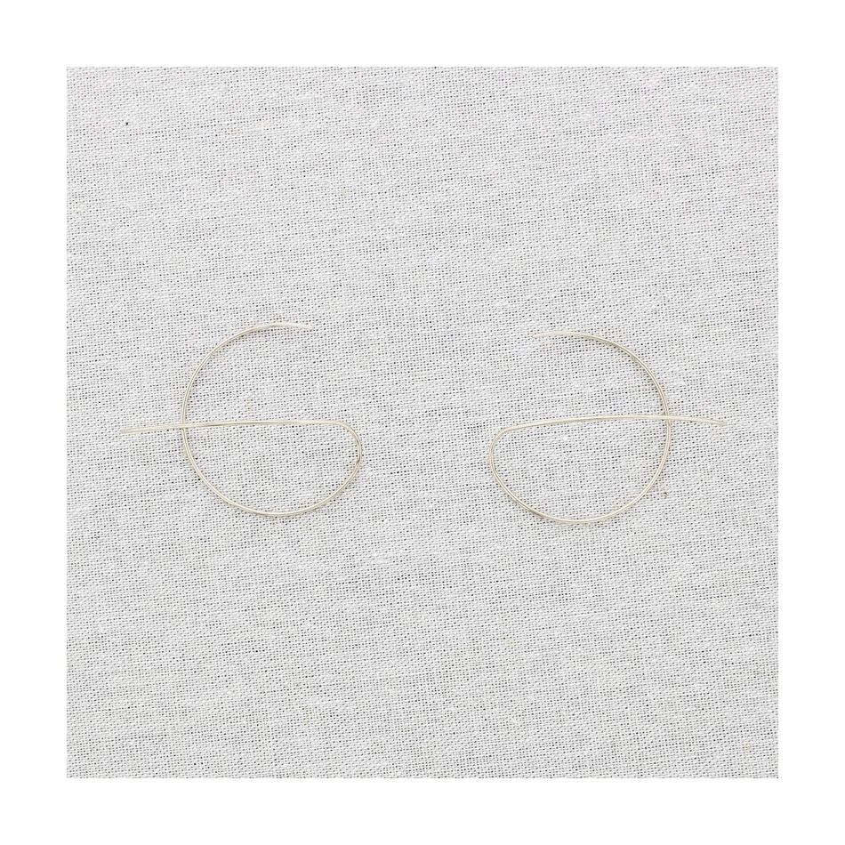IRREGULAR CIRCLE STEEL EARRINGS