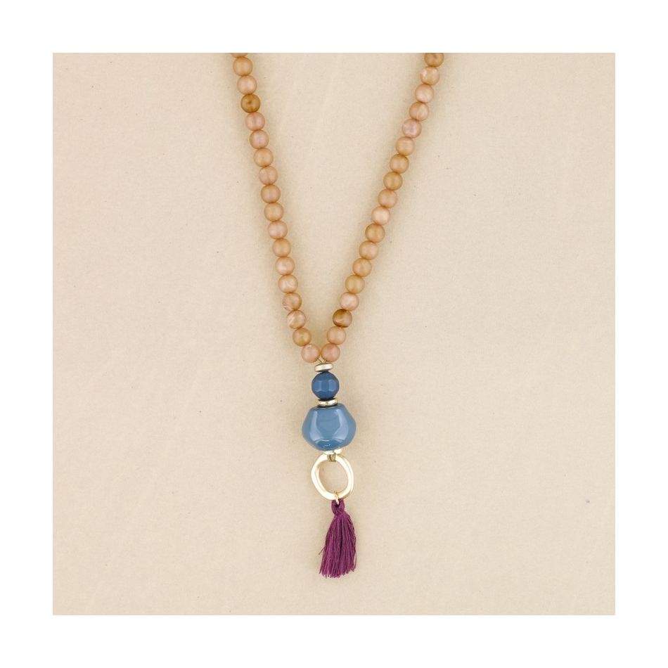 NECKLACE PHONE STRAP WITH RESIN BEADS