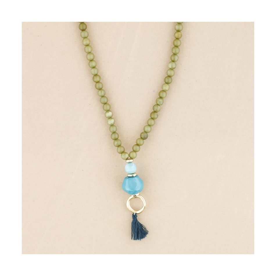 NECKLACE PHONE STRAP WITH RESIN BEADS