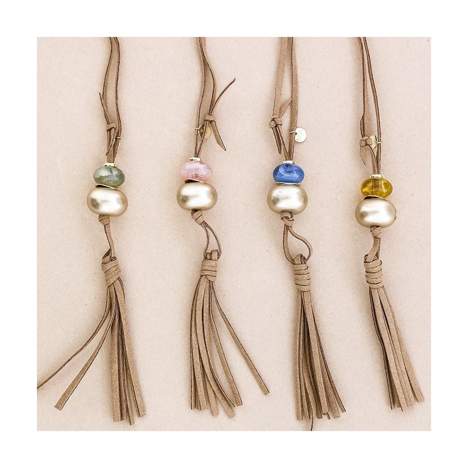NECKLACE PHONE STRAP CORD BEADS FRINGE