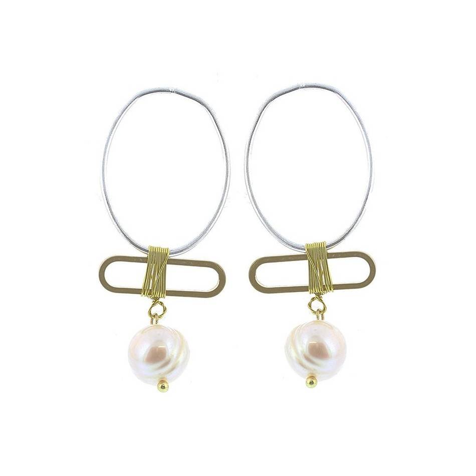 PENDIENTES FORMAS COLGANTE PERLA CULTIVADA