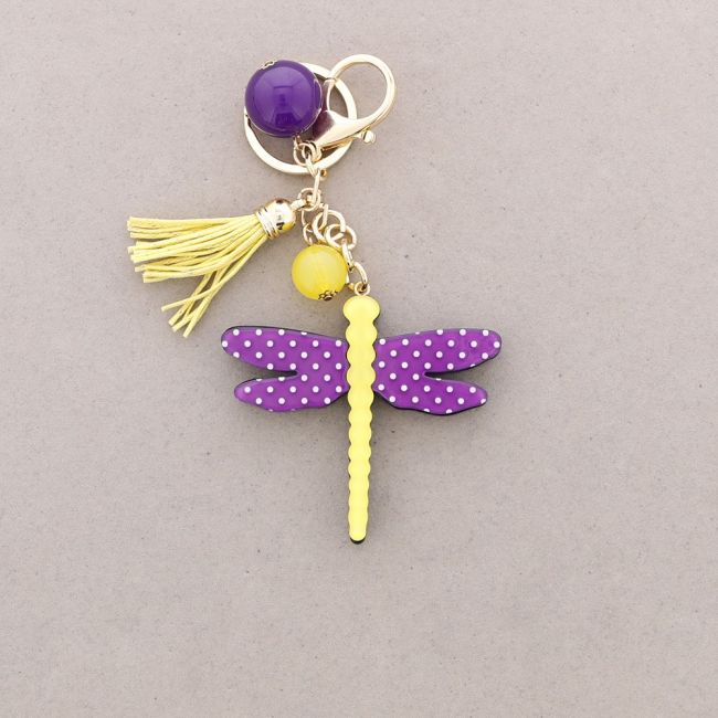 RESIN DRAGONFLY KEYCHAIN