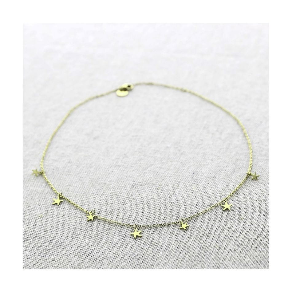 STEEL STARFISH PENDANT SHORT NECKLACE