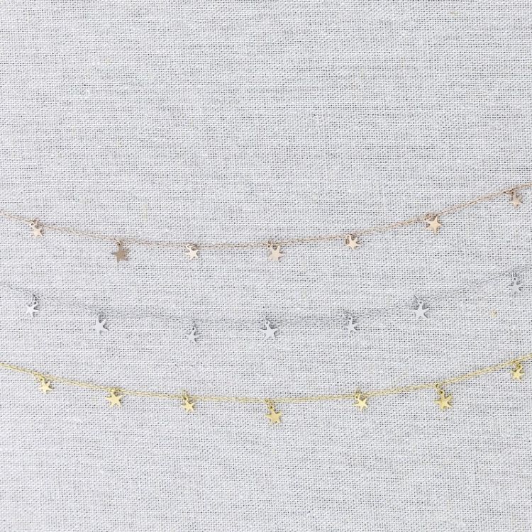 GARGANTILLA ACERO COLGANTES ESTRELLAS DE MAR 2