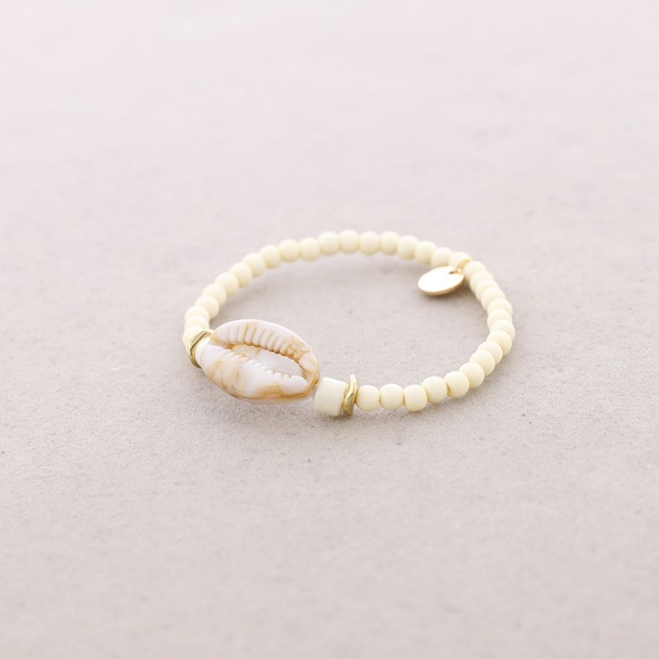 RESIN SHELL BEADS BRACELET