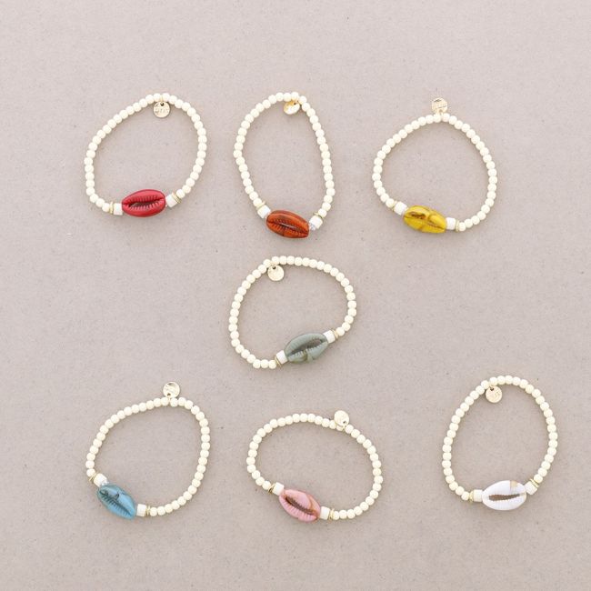 RESIN SHELL BEADS BRACELET