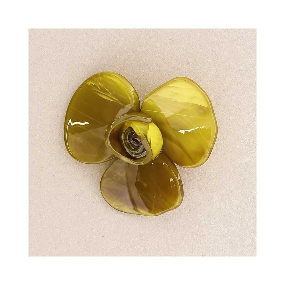 BROCHE FLOR RESINA 7 CM