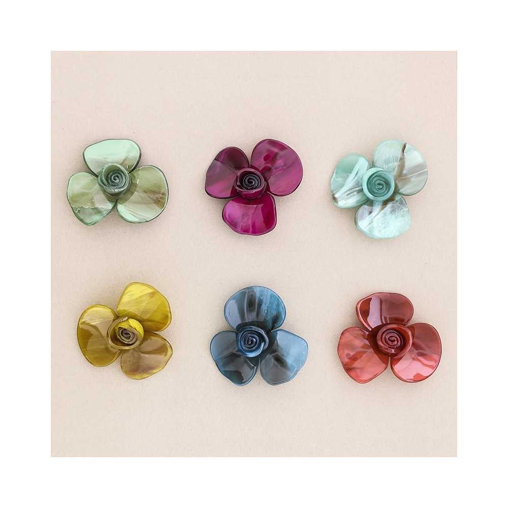 BROCHE FLOR RESINA 7 CM