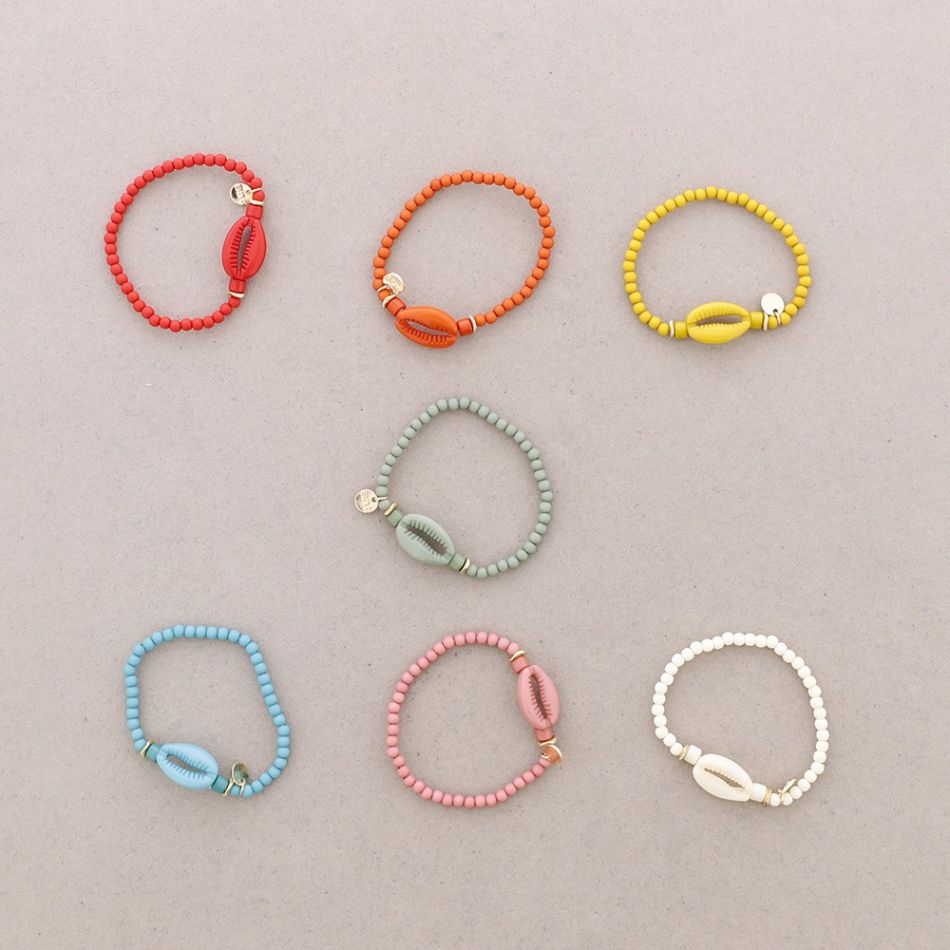 RESIN SHELL BEADS BRACELET
