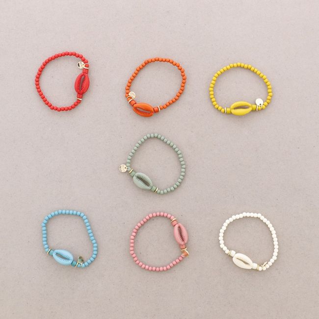PULSERA CUENTAS CONCHITA RESINA