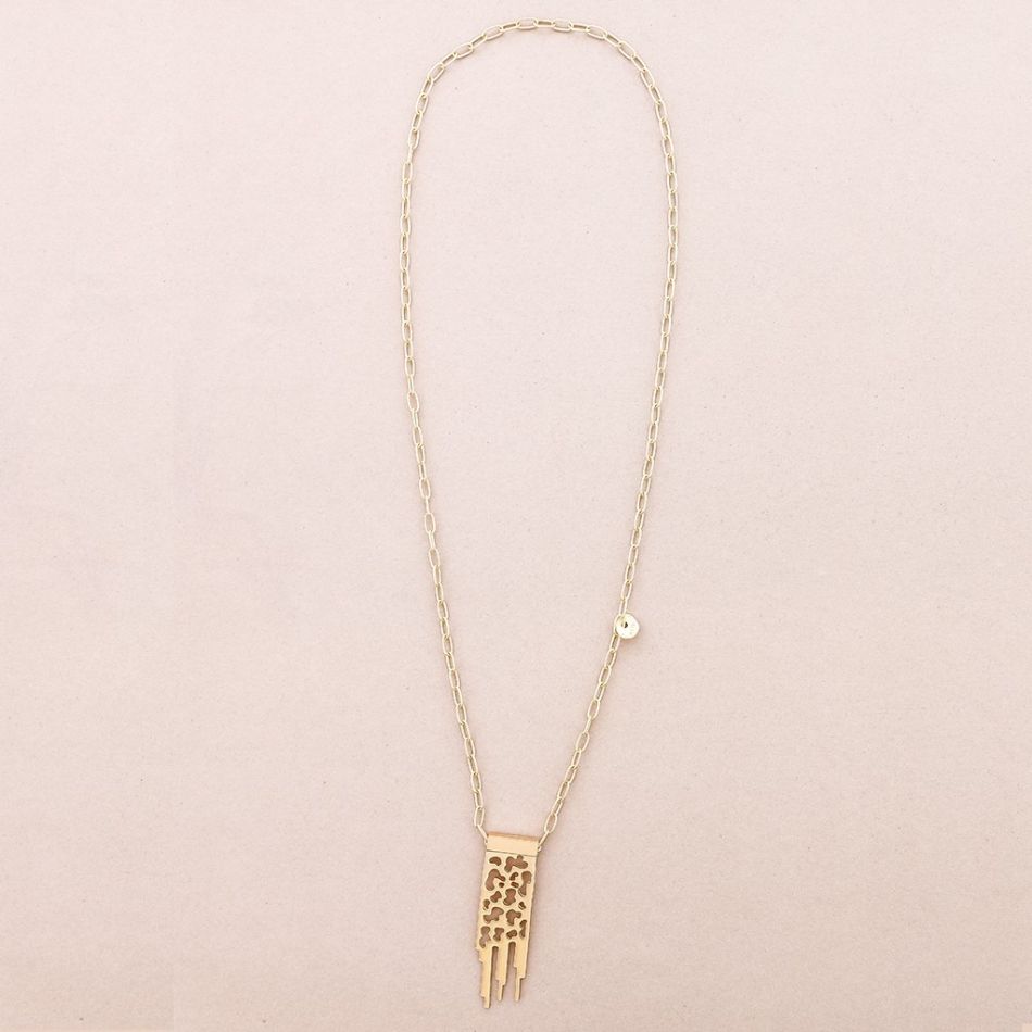 COLLAR LARGO COLGANTE METAL