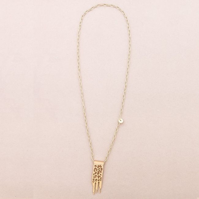 COLLAR LARGO COLGANTE METAL