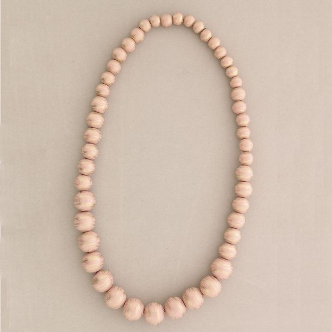 COLLAR LARGO BOLAS MADERA