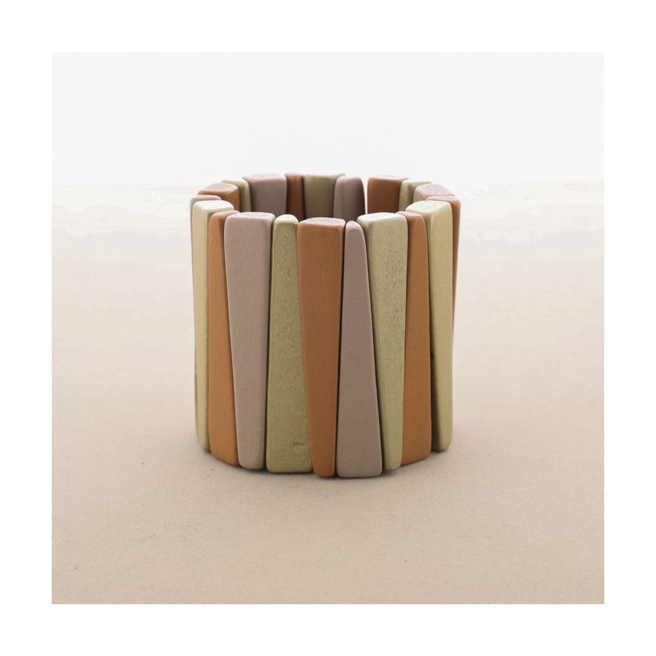 PULSERA ELÁSTICA CUENTAS MADERA