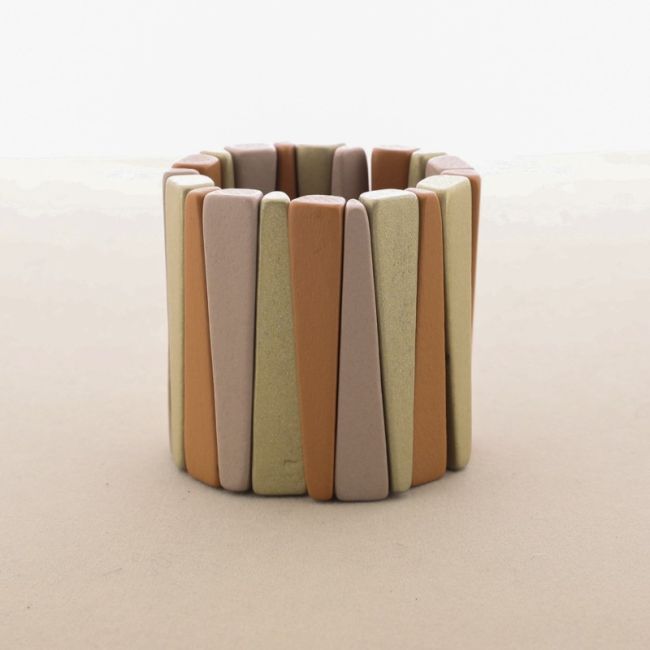 PULSERA ELÁSTICA CUENTAS MADERA