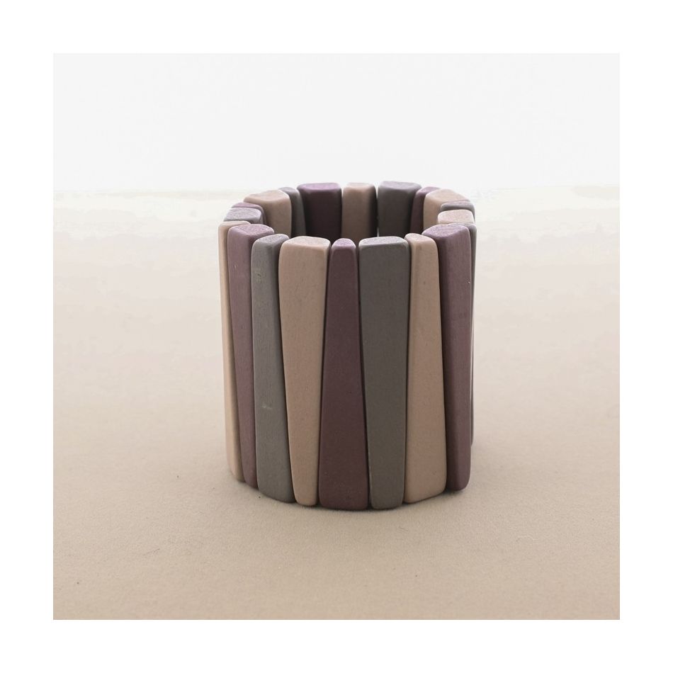 ELASTIC BRACELET WITH WOODEN BEADS