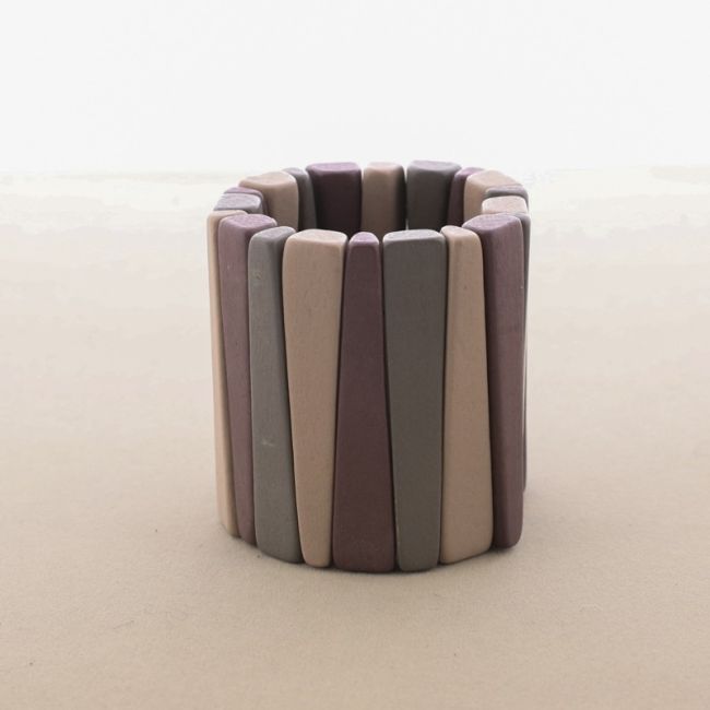 ELASTIC BRACELET WITH WOODEN BEADS