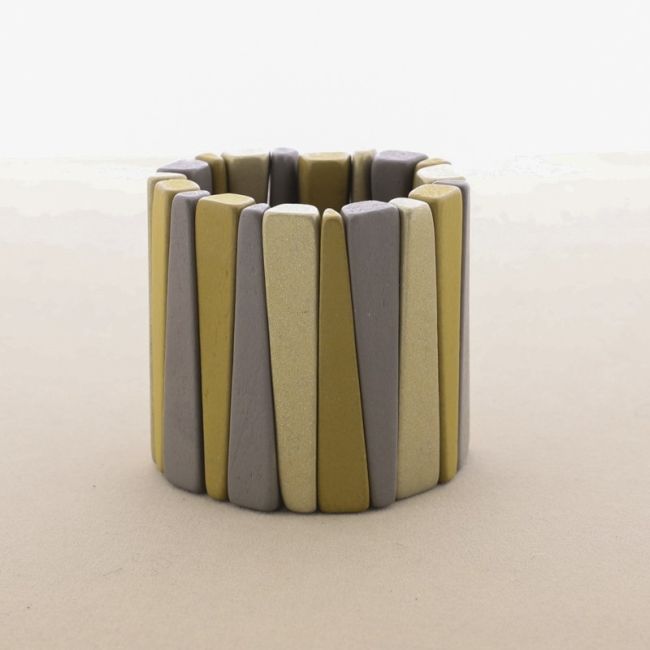 ELASTIC BRACELET WITH WOODEN BEADS