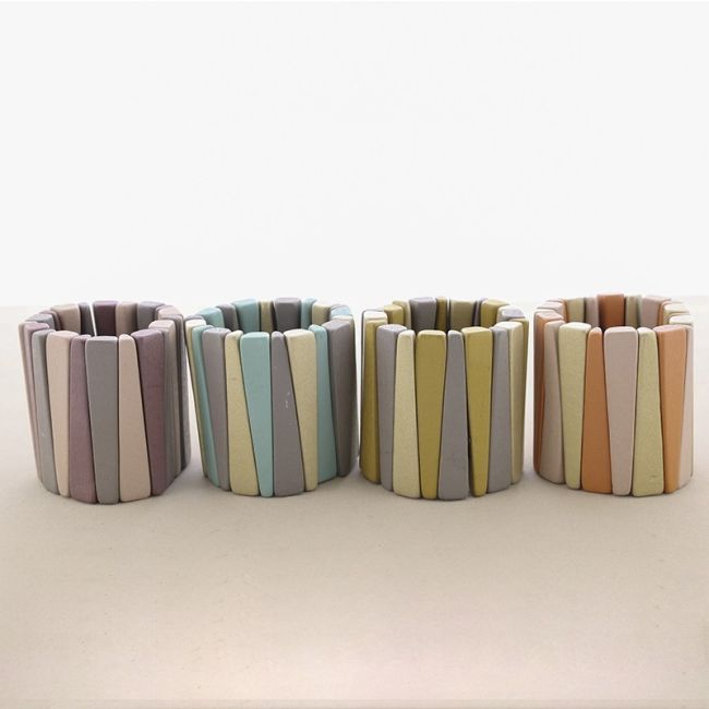 PULSERA ELÁSTICA CUENTAS MADERA