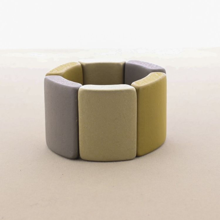PULSERA ELÁSTICA CUENTAS MADERA
