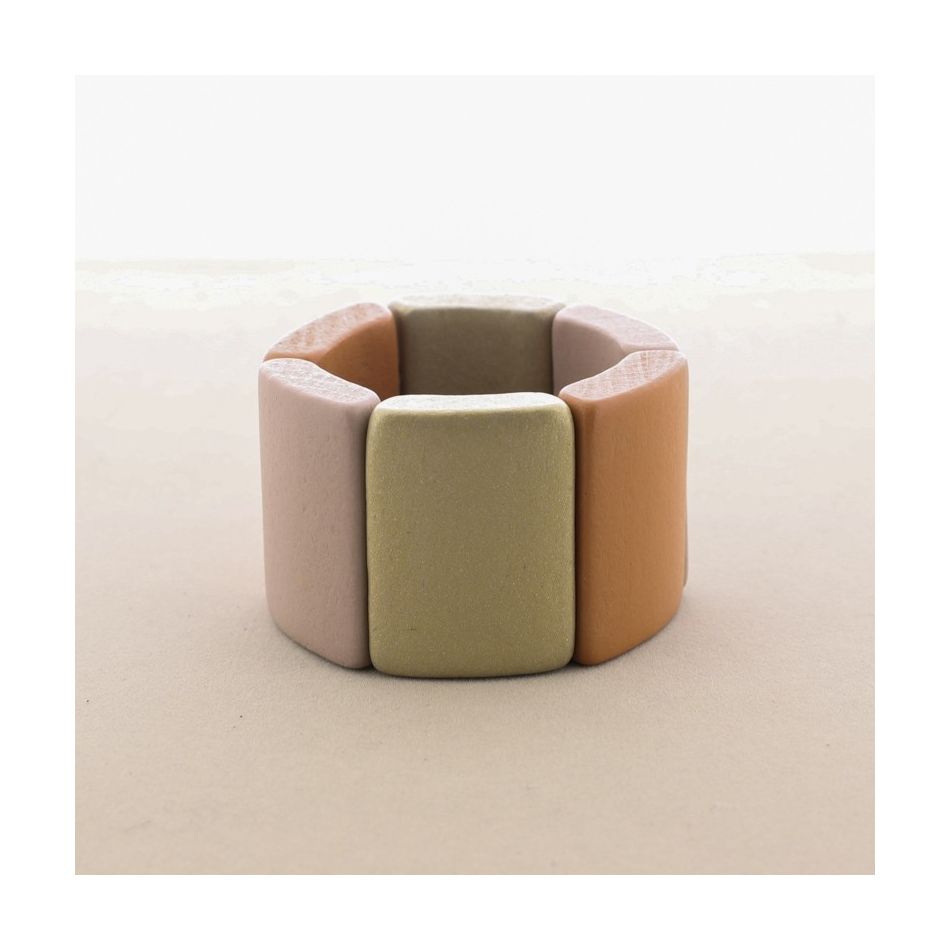 PULSERA ELÁSTICA CUENTAS MADERA