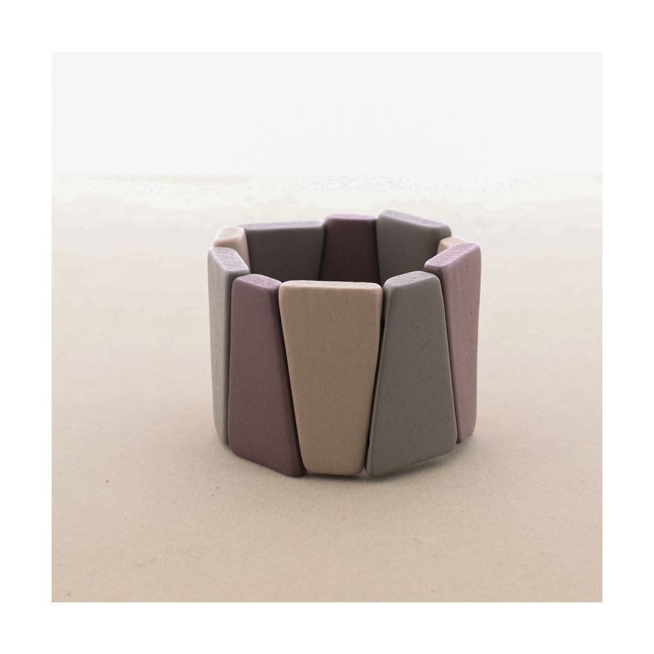 ELASTIC BRACELET WITH WOODEN BEADS
