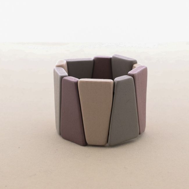 ELASTIC BRACELET WITH WOODEN BEADS