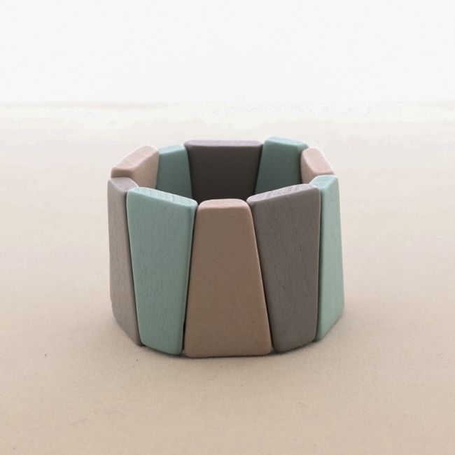 ELASTIC BRACELET WITH WOODEN BEADS