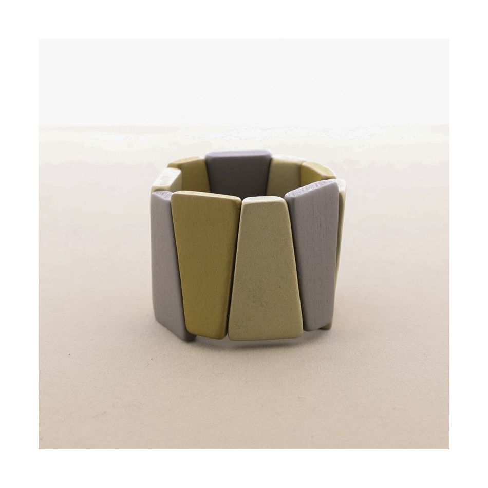 ELASTIC BRACELET WITH WOODEN BEADS