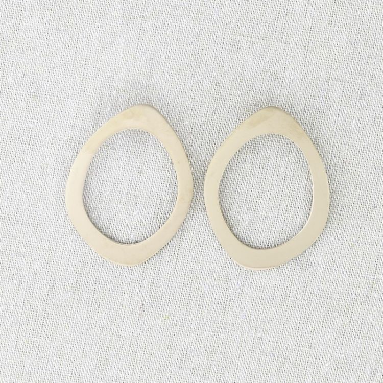 PENDIENTES ACERO ANILLA IRREGULAR 2
