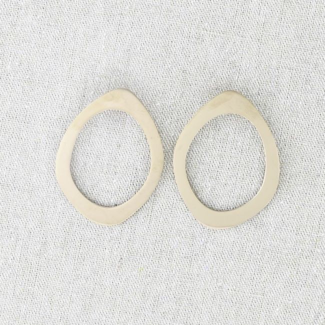 PENDIENTES ACERO ANILLA IRREGULAR