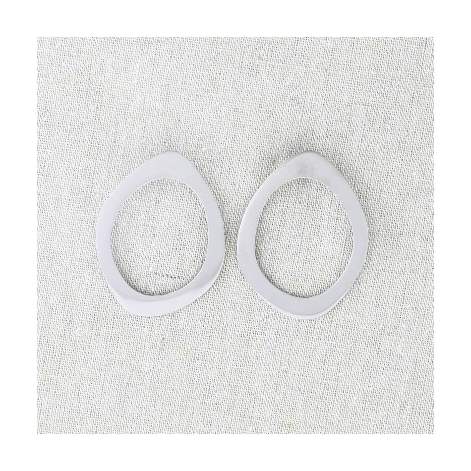 IRREGULAR RING STEEL EARRINGS