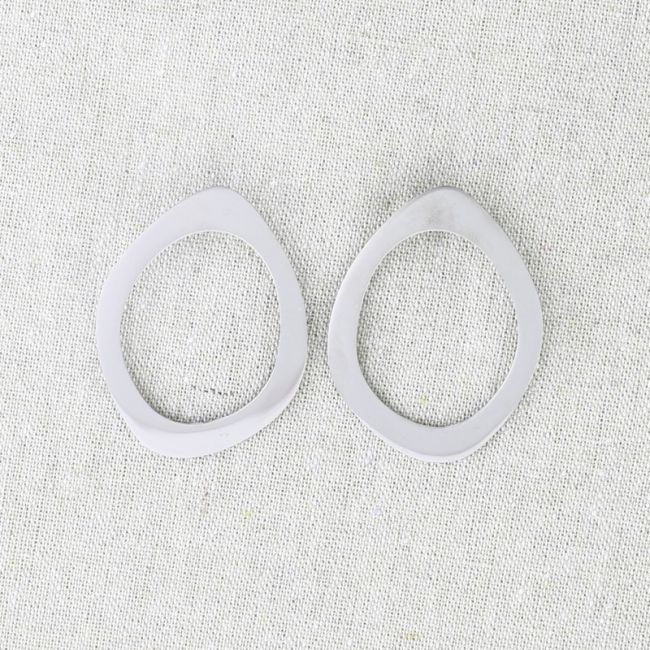 IRREGULAR RING STEEL EARRINGS