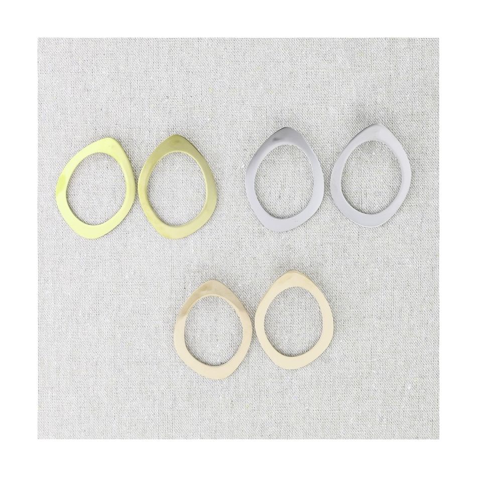 IRREGULAR RING STEEL EARRINGS